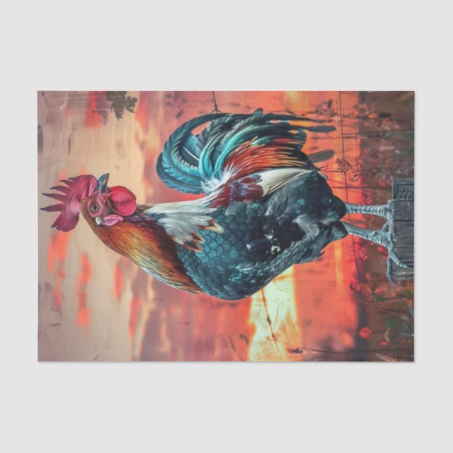 Papier Mousseline Coq Lyfe18 (Recto)