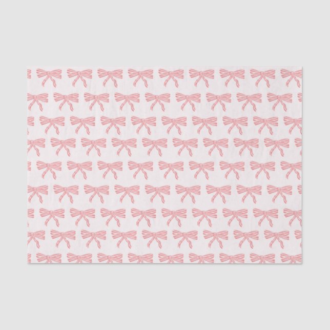 Papier Mousseline Coquette arcs rayés rose et rouge (Recto)