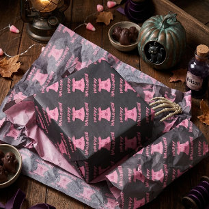 Papier Mousseline Coquette Rose Fantôme Joyeux Halloween Art Numériq