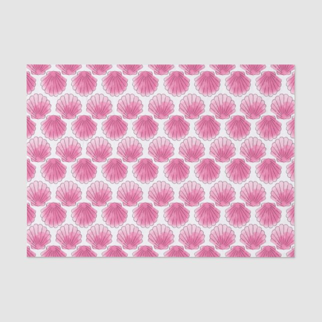 Papier Mousseline Coquillage d'eau rose (Recto)