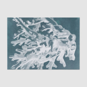 Papier Mousseline Corail azur I