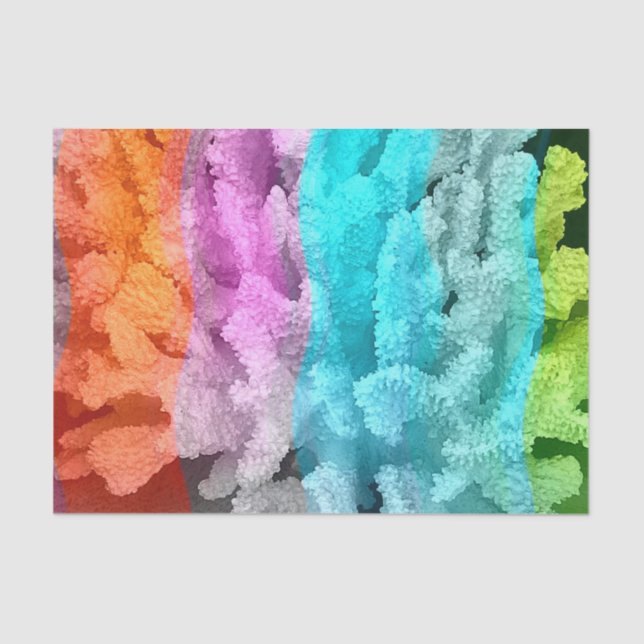 Papier Mousseline Corail Reef (Recto)
