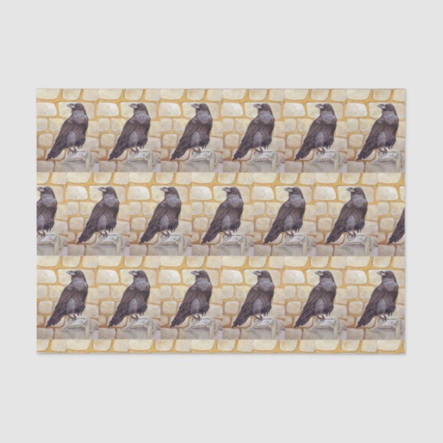 Papier Mousseline Corbeau (Recto)