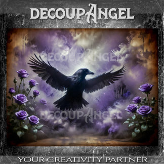 Papier Mousseline Corbeau dans la page de découpage de la fosse