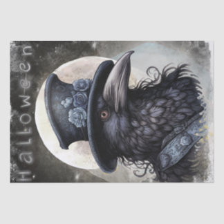 Papier Mousseline Corbeau noir mystique