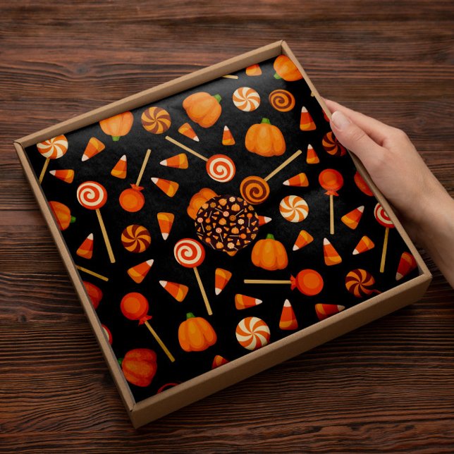 Papier Mousseline Corne de bonbons d'Halloween | Papier Tissu Candy (Créateur téléchargé)