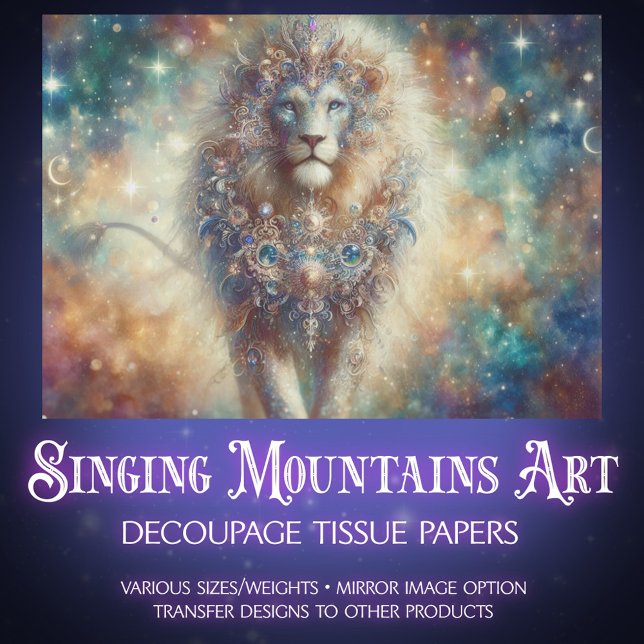Papier Mousseline Cosmic Lion King Decoupage (Créateur téléchargé)