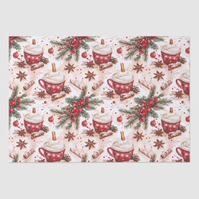 Papier Mousseline Cosy Christmas Hot Cocoy (Recto)