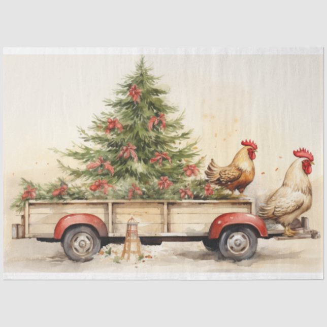 Papier Mousseline Cosy Winter Scene : Guardians of the Tree Farm (Recto)