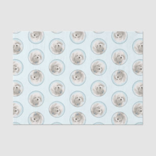 Papier Mousseline Coton de Tulear Peinture mignonne Original Animal