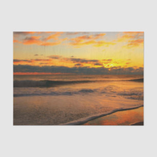 Papier Mousseline Coucher de soleil exceptionnel sur la plage
