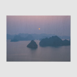 Papier Mousseline Coucher de soleil sur Halong Bay - Vietnam, Asie