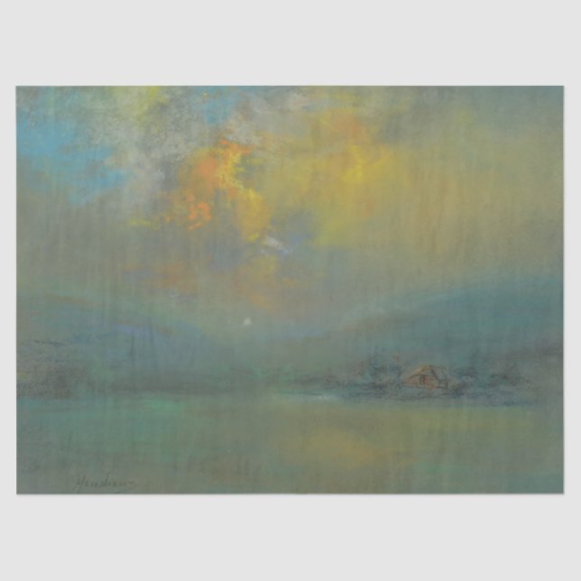 Papier Mousseline Coucher de soleil sur les collines (par Glenn Coop (Recto)