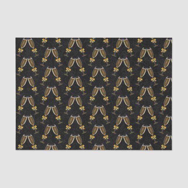 Papier Mousseline Couches de champagne clouant ensemble (Recto)