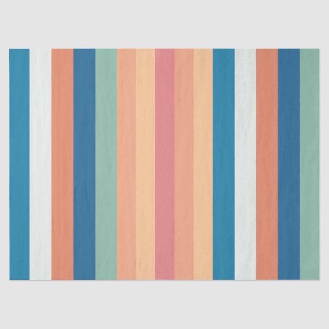 Papier Mousseline Couleur nuance rayures Anniversaire (Recto)