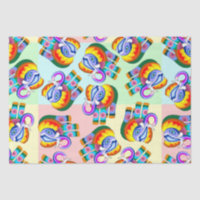 Couleurs arc-en-ciel éléphant