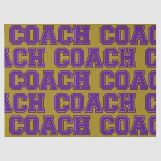 Papier Mousseline Couleurs de l'école COACH Varsity Lettres-Purple-G (Recto)