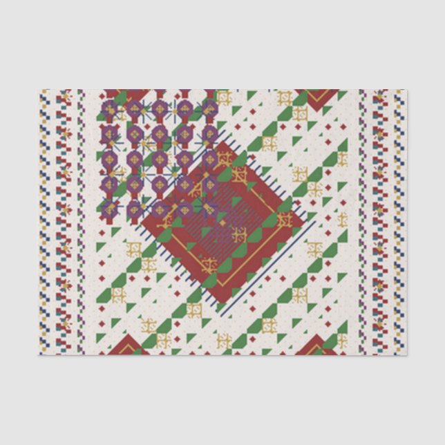 Papier Mousseline Couleurs de Noël  (Recto)