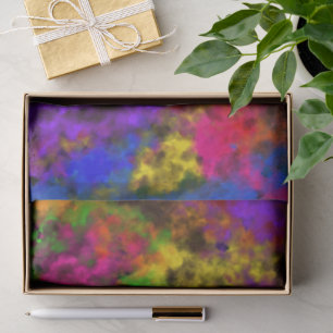 Papier Mousseline Couleurs Néon Acrylique Tache Éclaboussure Abstrai