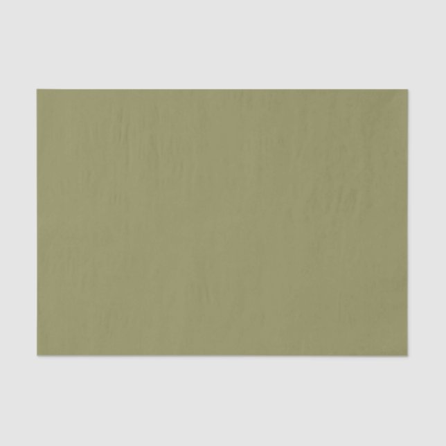Papier Mousseline Couleurs tendance - Couleur vert olive - Solide (Recto)