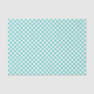 Papier Mousseline Country Chic Pastel Mint Turquoise En vichy