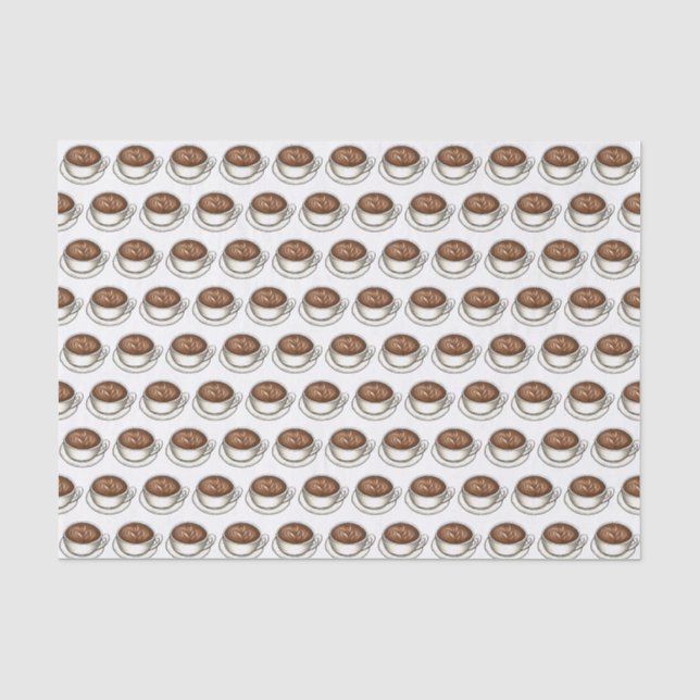 Papier Mousseline Coupe de café Latte Cappuccino Flat Blanc Brunch (Recto)