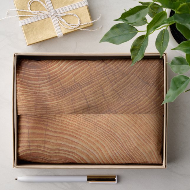 PAPIER MOUSSELINE COUPE DU JOURNAL EN BOIS (Cadeau)