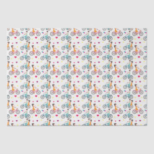 Papier Mousseline Couple cycliste