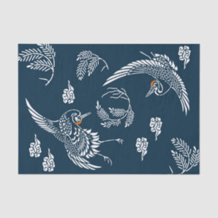 Papier Mousseline Couple de grue japonaise