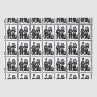 Papier Mousseline Couple de squelette - Enveloppement de tissus
