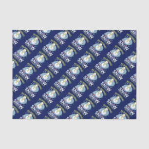 Papier Mousseline Coureur d'hiver - Courir est neige beaucoup amusan