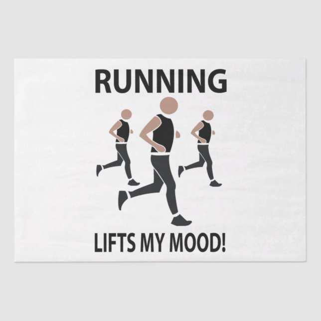 Papier Mousseline Courir Ascense Mon Humeur Courir (Recto)