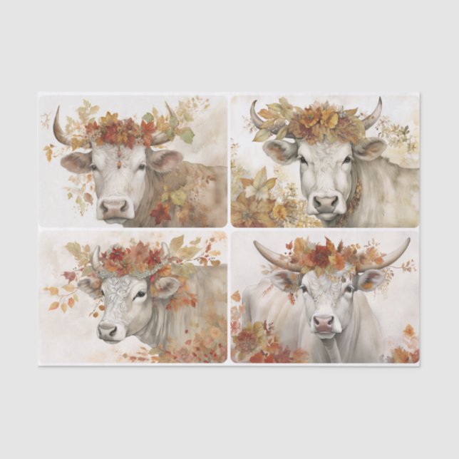 Papier Mousseline Couronne Feuille (Recto)