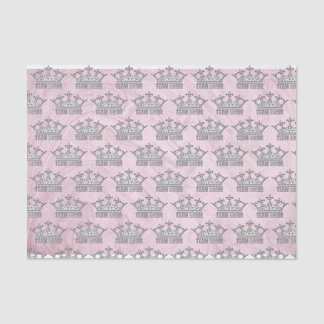 Papier Mousseline Couronne nuptiale d'argent de demoiselle d'honneur (Recto)