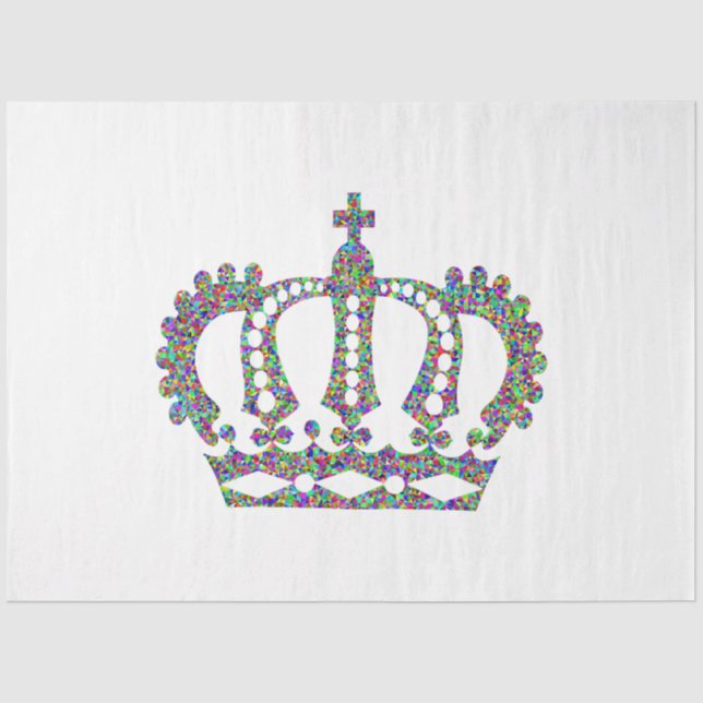 Papier Mousseline Couronne royale en motif (Recto)