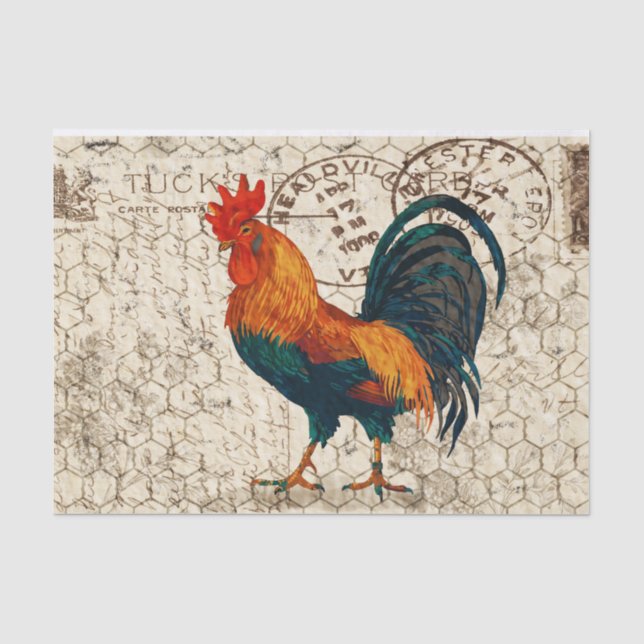 Papier Mousseline Courrier du Rooster (Recto)