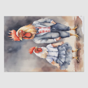Papier Mousseline Couture de Cluck : Poulets à la mode dans le décou