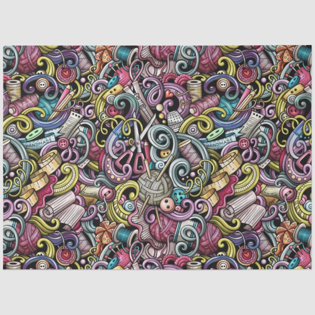 Papier Mousseline Couture - Tricot envelopper papier cadeau (Recto)