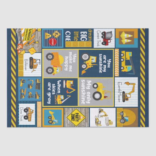 Papier Mousseline Couverture de construction, cadeaux de constructio (Recto)