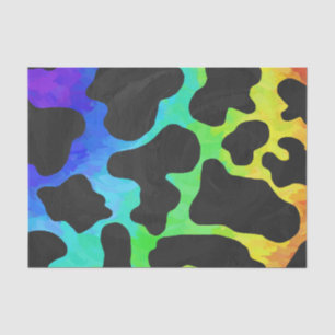 Papier Mousseline Cow Black et Rainbow Stuff