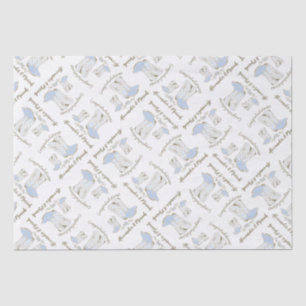Papier Mousseline Cowboy Baby shower Pays Western Blue Boy