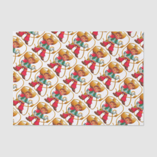 Papier Mousseline Cowboy Retro Boy Child Cute Western