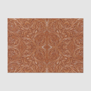Papier Mousseline cowboy western country motif à outils cuir