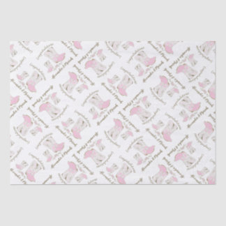Papier Mousseline Cowgirl Baby shower Pays Western Rose Girl
