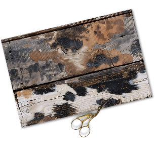 Papier Mousseline Cowgirl Chic Western Rustique Découpage Animalier