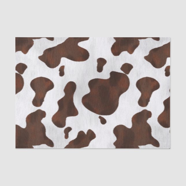 Papier Mousseline Cowhide Faux Hair Western Leather Spotted (Recto)