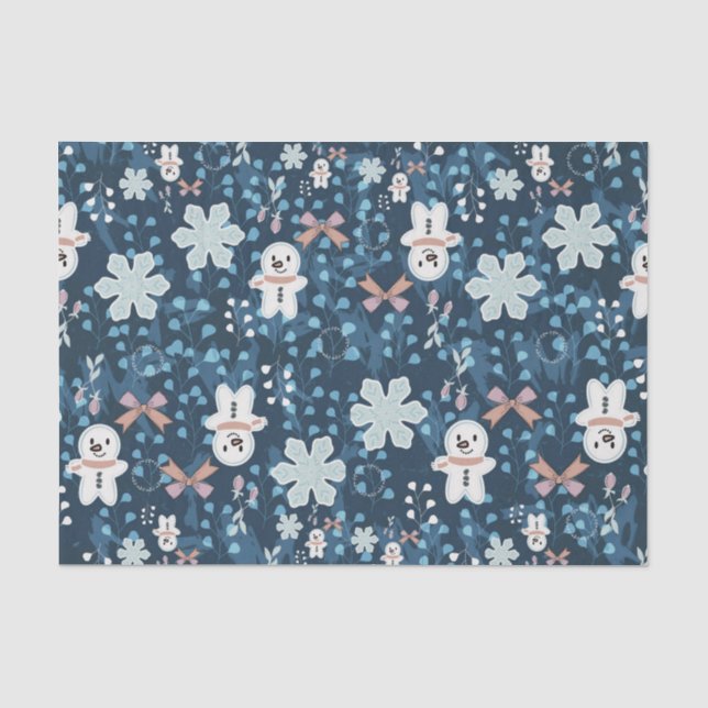 Papier Mousseline Cozy Whimsical Holiday Throw Pillow (Recto)
