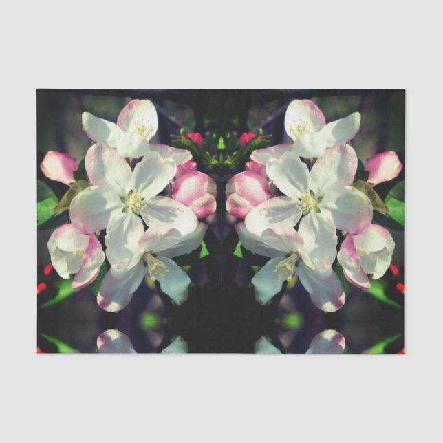 Papier Mousseline Crabapper Flore de printemps Découpage (Recto)