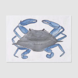 Papier Mousseline Crabe bleu