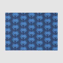 Papier Mousseline Crabe Bleu motif Océan